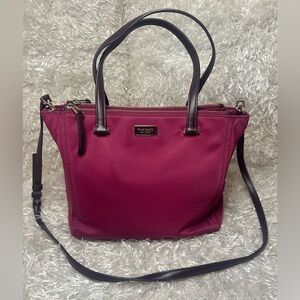 Kate Spade Medium Dawn Nylon Fushcia Satchel